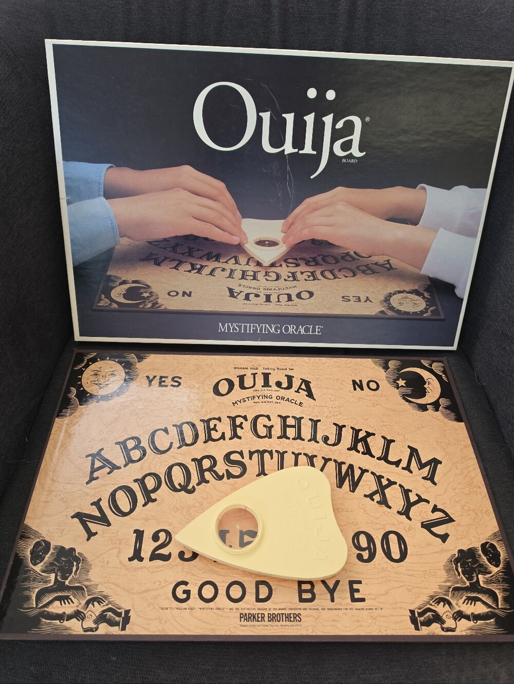 Vintage 1992 Parker Brothers Ouija Board Mystifying Oracle With Planchette